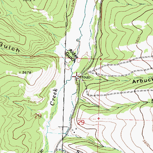 Topographic Map of Arbuckle Gulch, MT