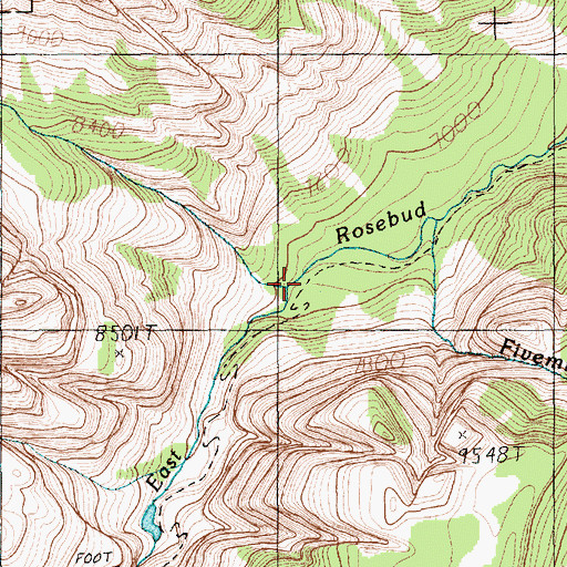 Topographic Map of Arch Creek, MT