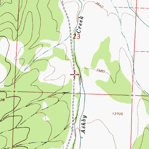 Topographic Map of Arkansas Creek, MT
