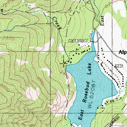Topographic Map of Armstrong Creek, MT