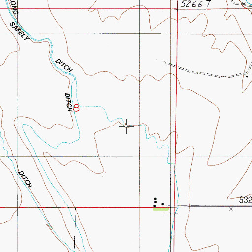 Topographic Map of Armstrong Ditch, MT