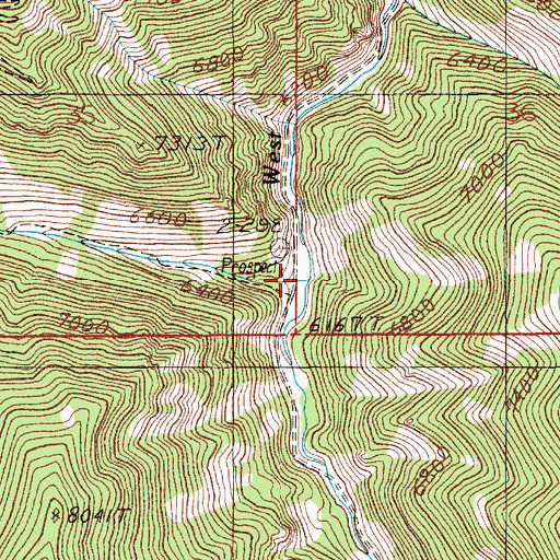 Topographic Map of Arrastra Creek, MT