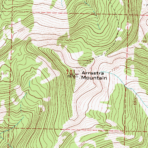 Topographic Map of Arrastra Mountain, MT