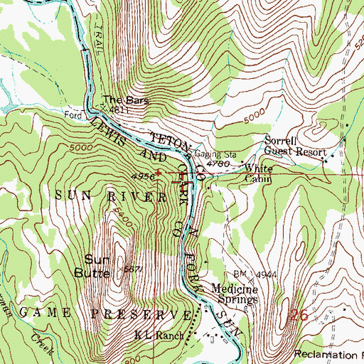 Topographic Map of Arsenic Creek, MT