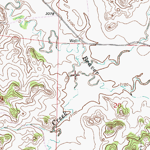 Topographic Map of Ash Creek, MT