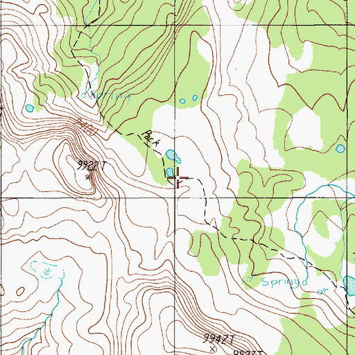 Topographic Map of Ash Mountain Trail, MT