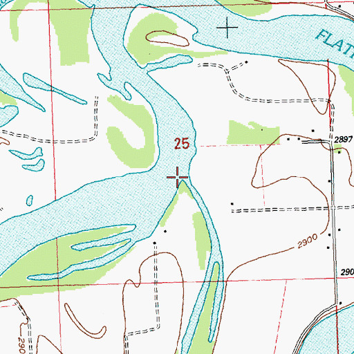 Topographic Map of Ashley Creek, MT