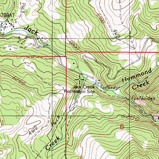 Topographic Map of Aspen Creek, MT