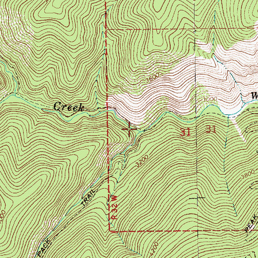 Topographic Map of Attlebury Creek, MT