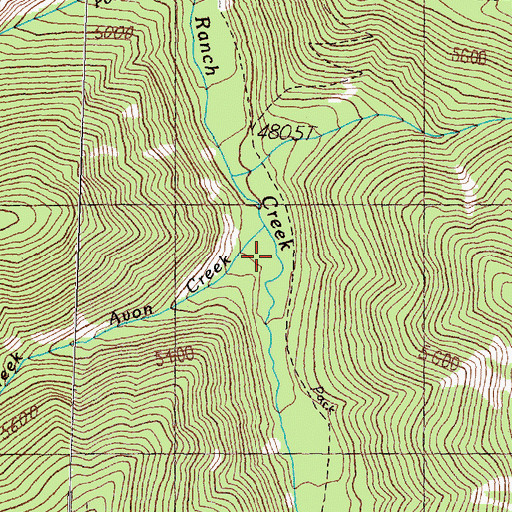 Topographic Map of Avon Creek, MT