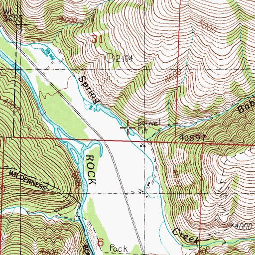 Topographic Map of Babcock Creek, MT