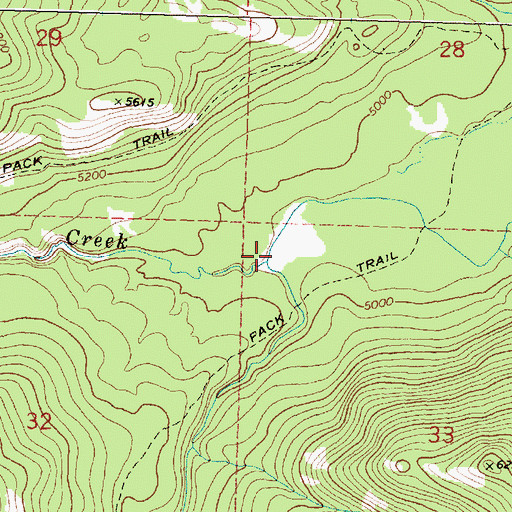 Topographic Map of Babcock Creek, MT