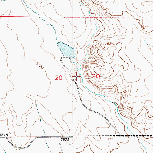 Topographic Map of Badger Creek, MT