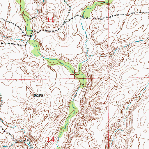 Topographic Map of Bailey Creek, MT