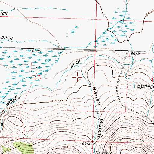 Topographic Map of Bailey Gulch, MT