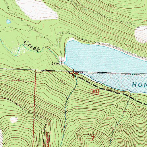 Topographic Map of Baker Creek, MT