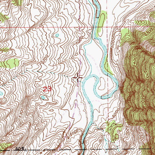 Topographic Map of Baker Draw, MT