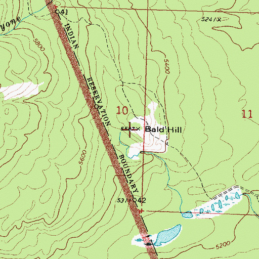 Topographic Map of Bald Hill, MT