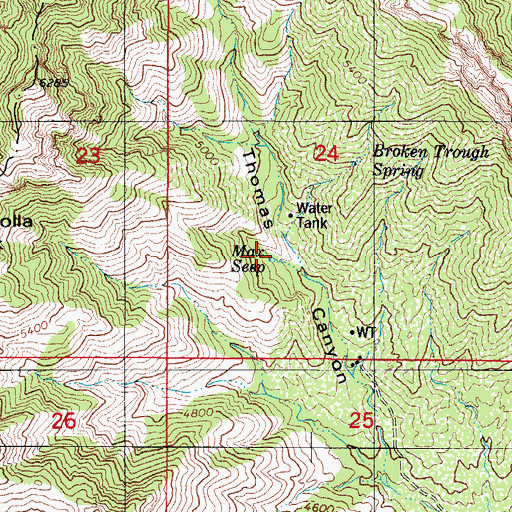 Topographic Map of Max Seep, AZ