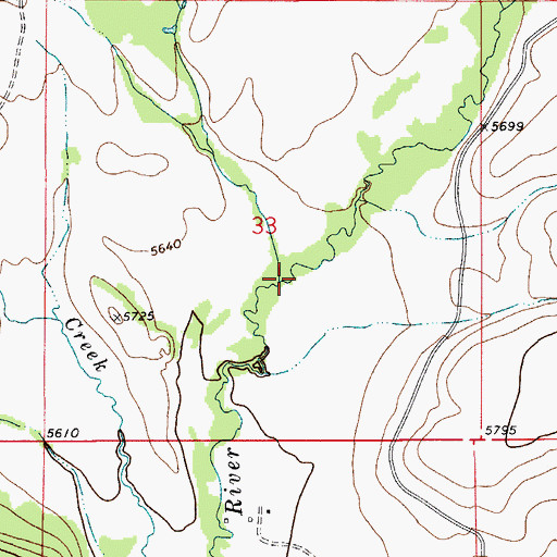 Topographic Map of Bangtail Creek, MT