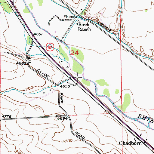 Topographic Map of Bangtail Creek, MT