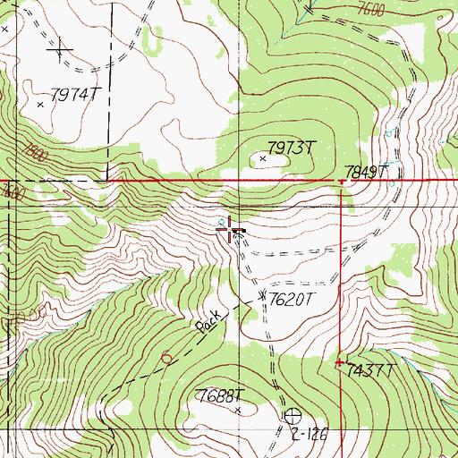 Topographic Map of Bangtail Ranger Station, MT