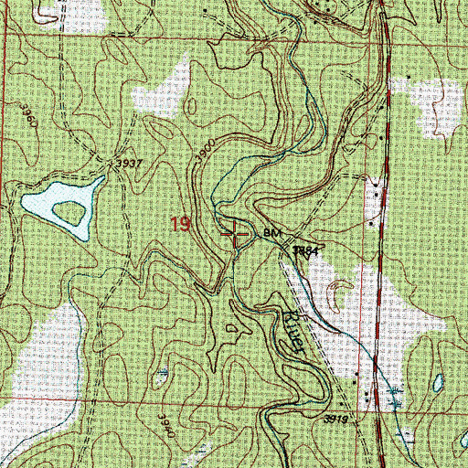 Topographic Map of Barber Creek, MT