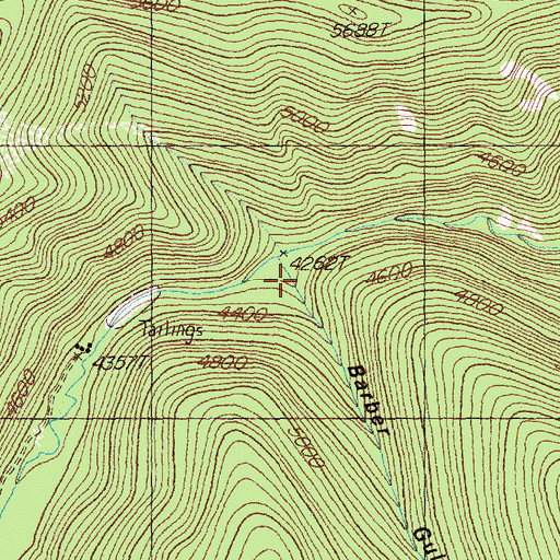 Topographic Map of Barber Gulch, MT