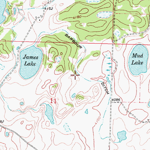 Topographic Map of Barbour Ditch, MT