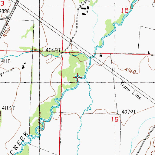Topographic Map of Barnes Creek, MT