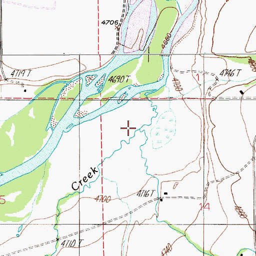 Topographic Map of Barney Creek, MT