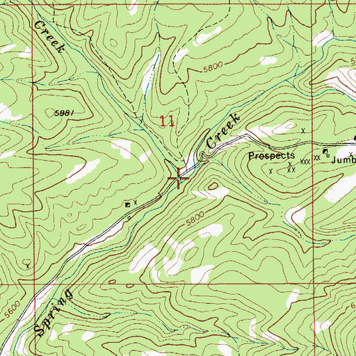 Topographic Map of Basin Creek, MT