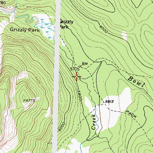 Topographic Map of Basin Creek, MT