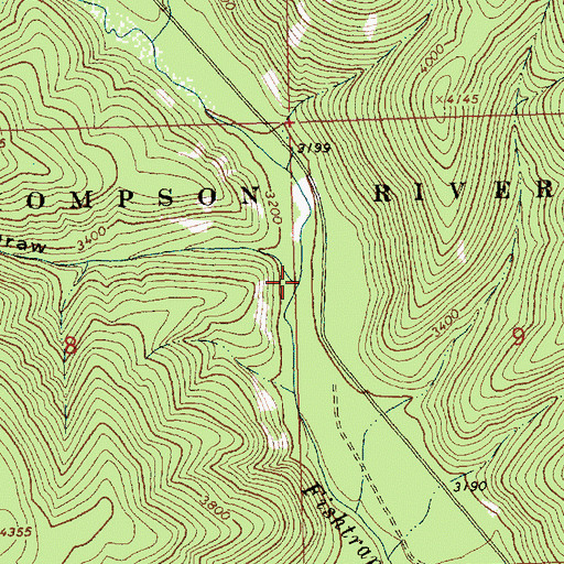 Topographic Map of Basin Draw, MT