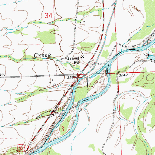Topographic Map of Bass Creek, MT