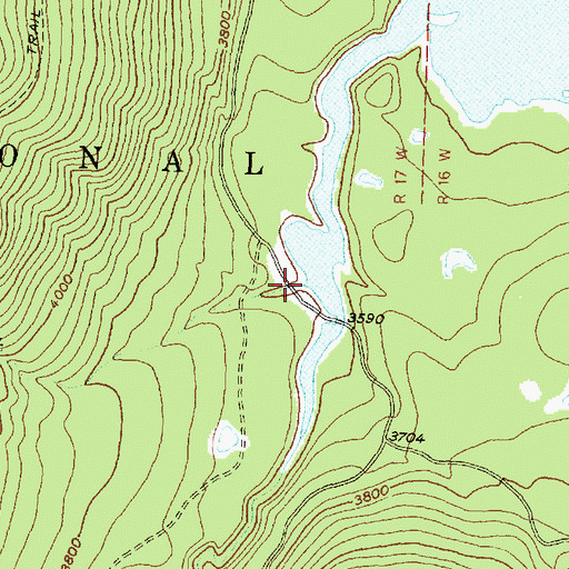 Topographic Map of Battery Creek, MT