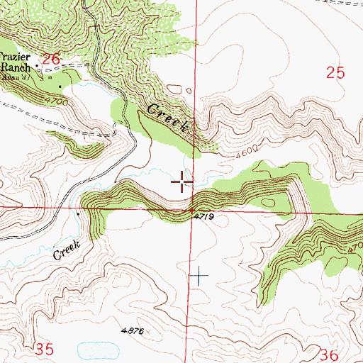 Topographic Map of Battle Creek, MT