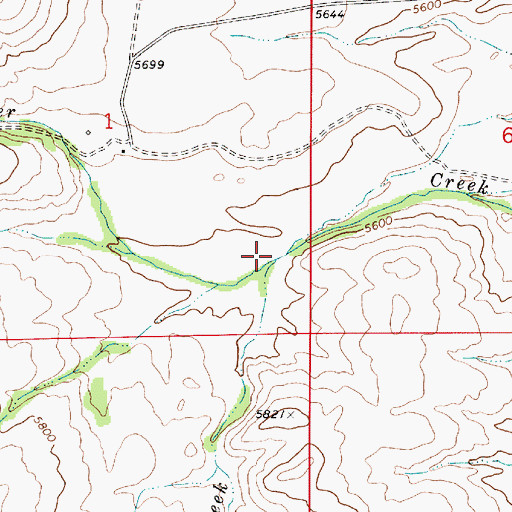 Topographic Map of Battle Mountain Creek, MT
