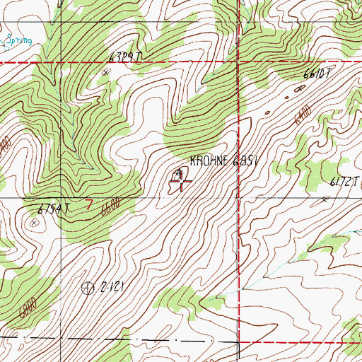 Topographic Map of Battle Ridge, MT