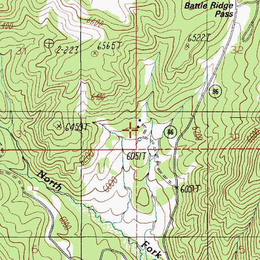 Topographic Map of Battle Ridge Ranger Station, MT