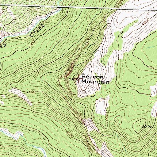 Topographic Map of Beacon Mountain, MT