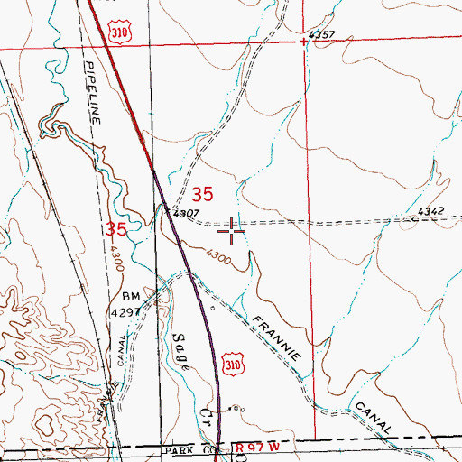 Topographic Map of Bear Canyon, MT