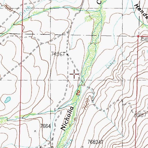 Topographic Map of Bear Creek, MT