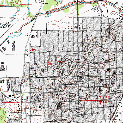Topographic Map of Paragould, AR