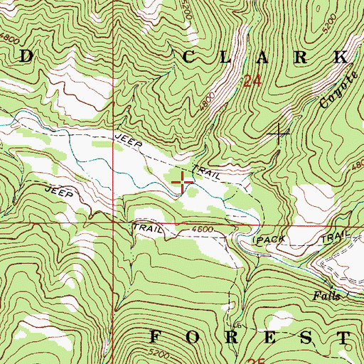 Topographic Map of Bear Creek, MT