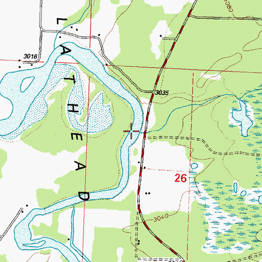 Topographic Map of Bear Creek, MT
