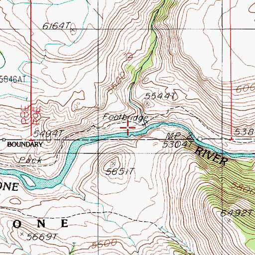 Topographic Map of Bear Creek, MT