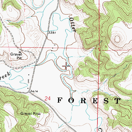 Topographic Map of Bear Creek, MT