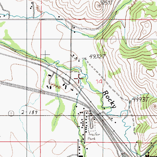 Topographic Map of Bear Creek, MT