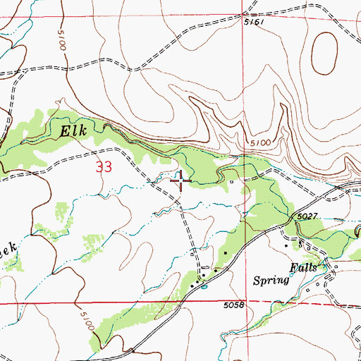 Topographic Map of Bear Creek, MT